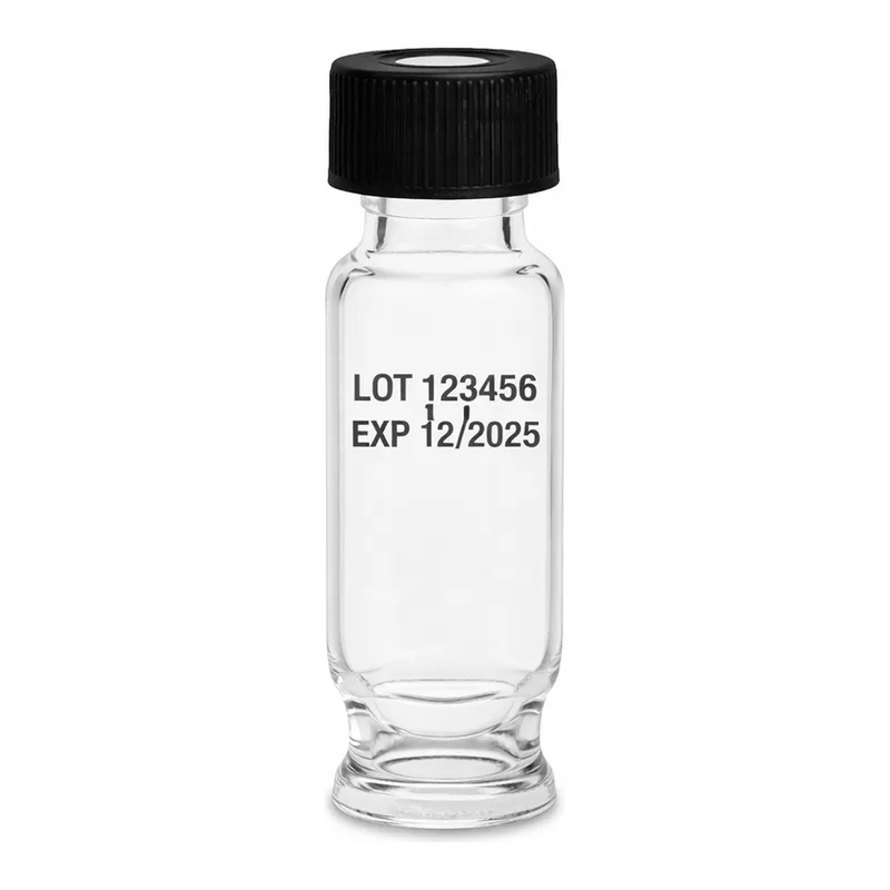 Waters TruView pH Control LCMS Certified Clear Glass, 12 x 32 mm, Screw Neck Vial, Max Recovery, with Cap and PTFE/Silicone Septum , 1.5 mL Volume, 100/pk