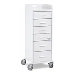 Merck Tall Locking 6 Drawer Cart
