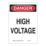 Brady DANGER High Voltage Sign