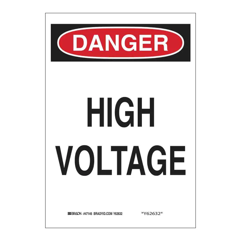 Brady DANGER High Voltage Sign