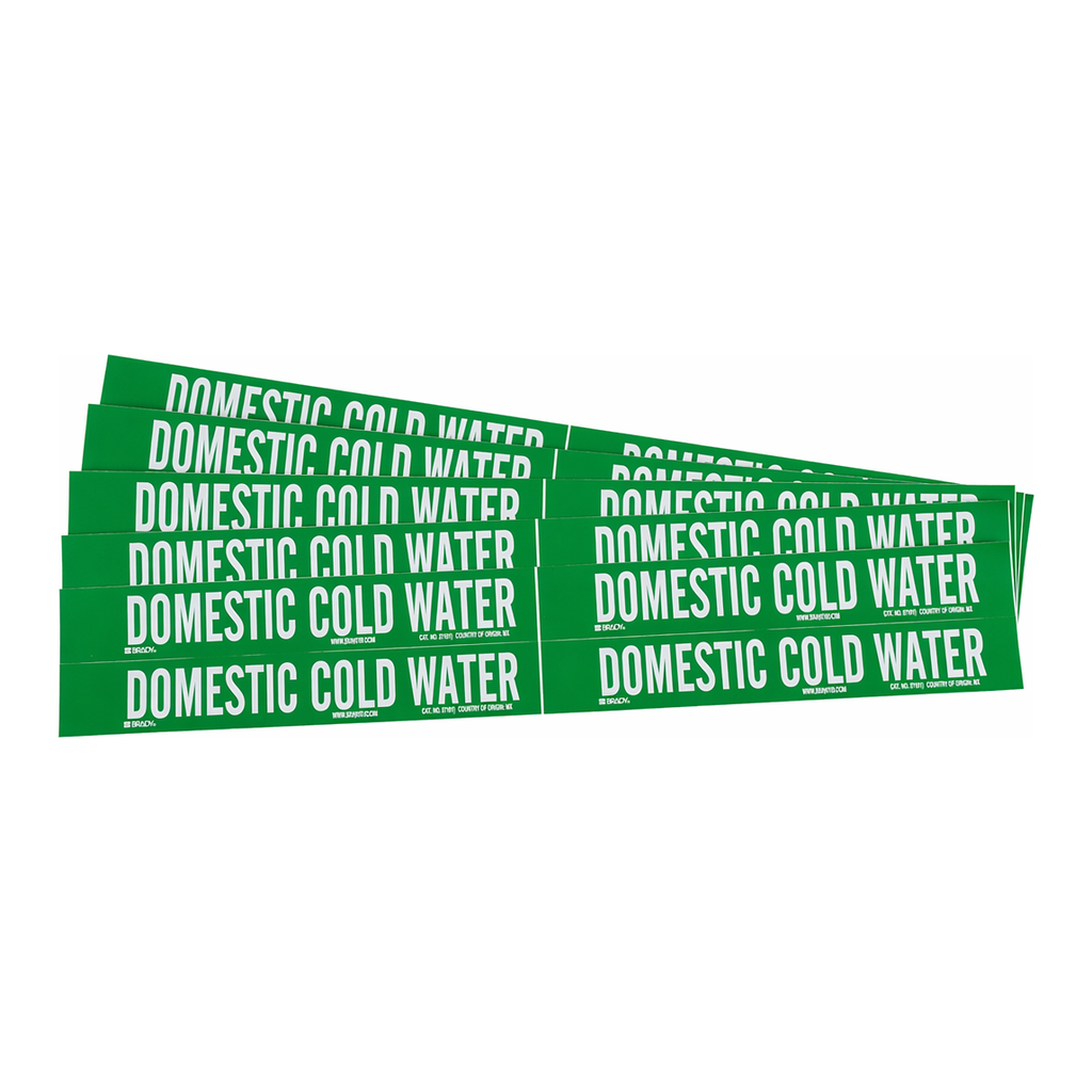 Brady DOMESTIC COLD WATER Pipe Marker