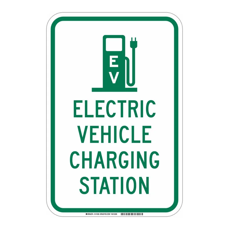 Brady Electric Vehicle Charging Station Sign