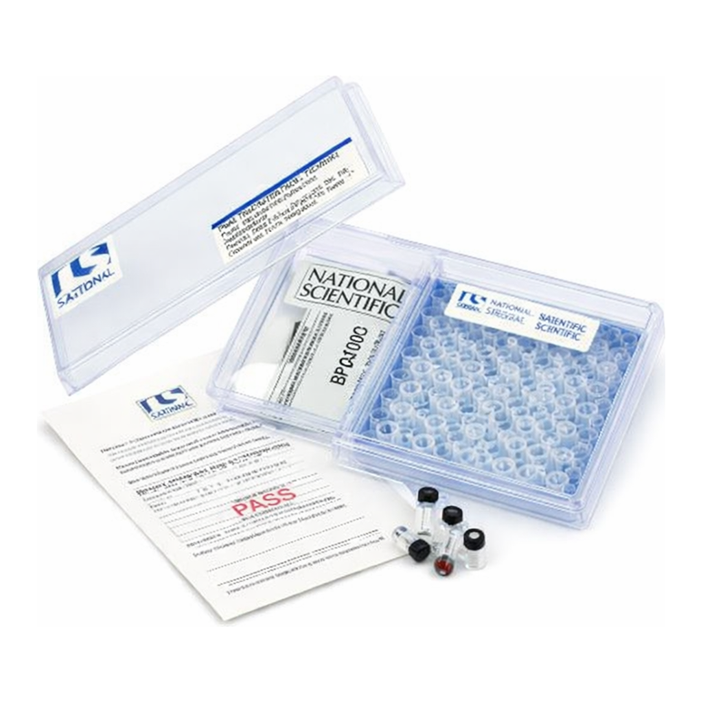 Restek Certified Vials, Unassembled 2mL Clear Vial w/Marking Spot and Bonded PTFE/Silicone Septa,