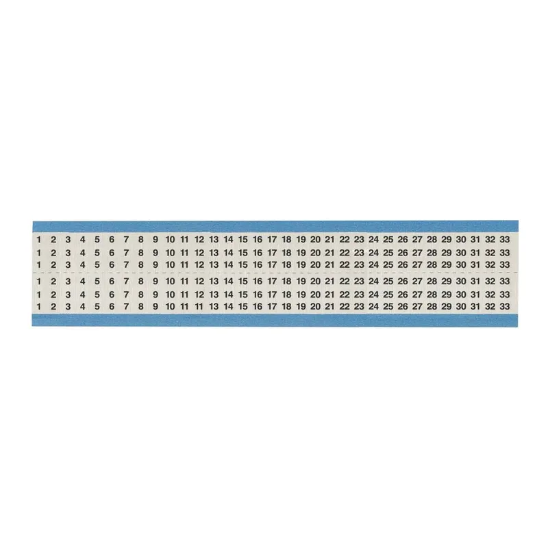 Brady Consecutive Numbers Scored Acetate Cloth Wire Markers