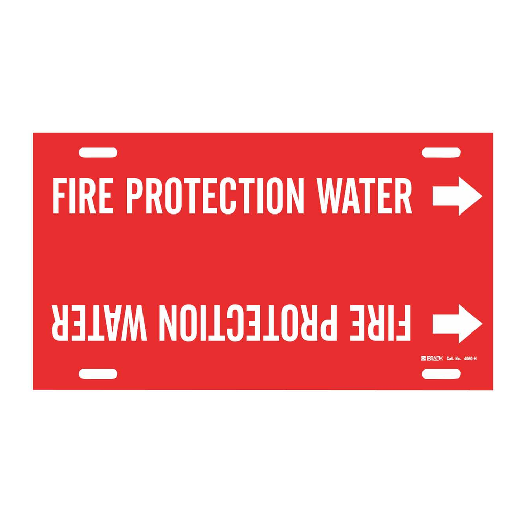 Brady FIRE PROTECTION WATER Snap-On/Strap-On Pipe Marker