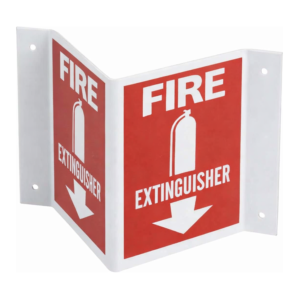 Brady V Fire Extinguisher Sign