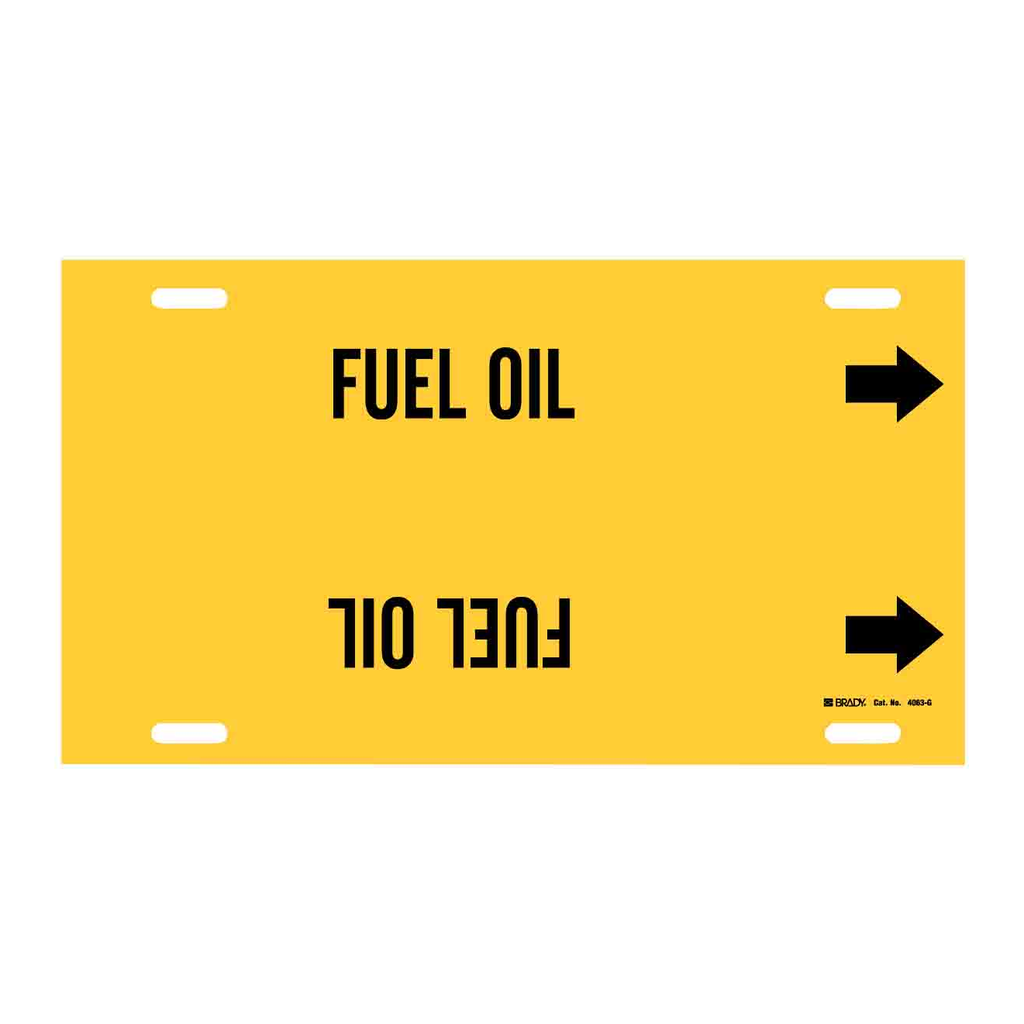 Brady FUEL OIL Snap-On/Strap-On Pipe Marker