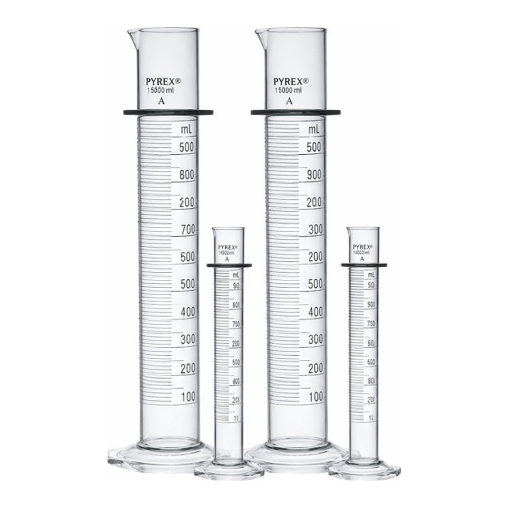 Thermo Fisher Scientific PYREX Class A Graduated Cylinders with Double Metric Scale, TD