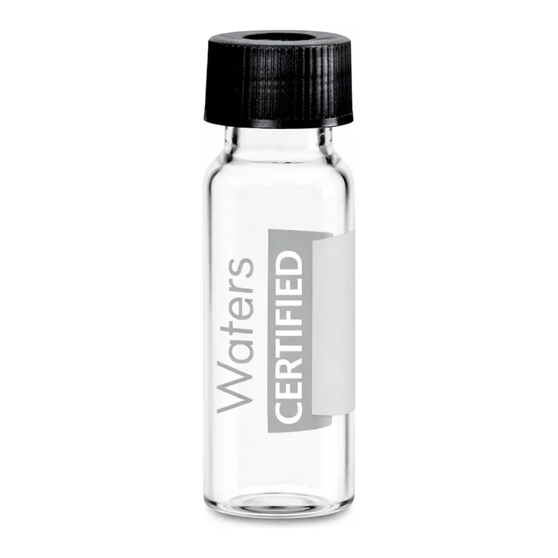 Waters LCGC Certified Clear Glass 12 x 32 mm Screw Neck Vial, with Cap and PTFE/Silicone Septum, 2 mL Volume, 100/pk