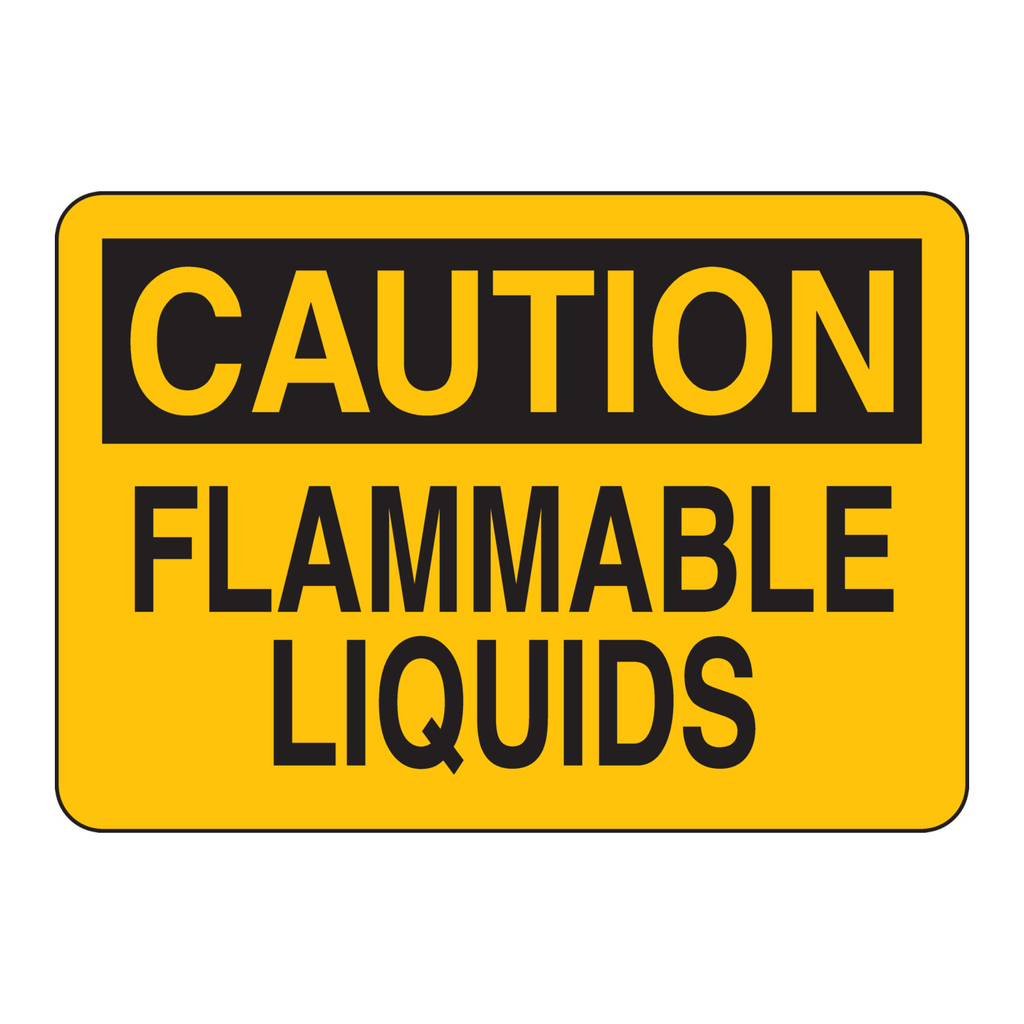 Brady CAUTION Flammable Liquids Sign