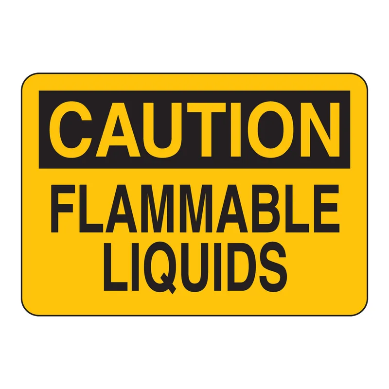 Brady CAUTION Flammable Liquids Sign