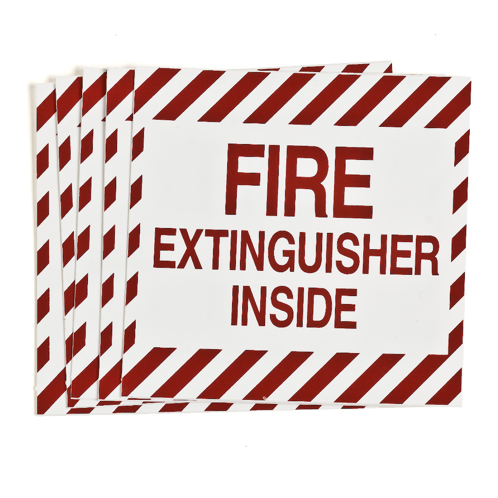 Brady FIRE EXTINGUISHER INSIDE Labels