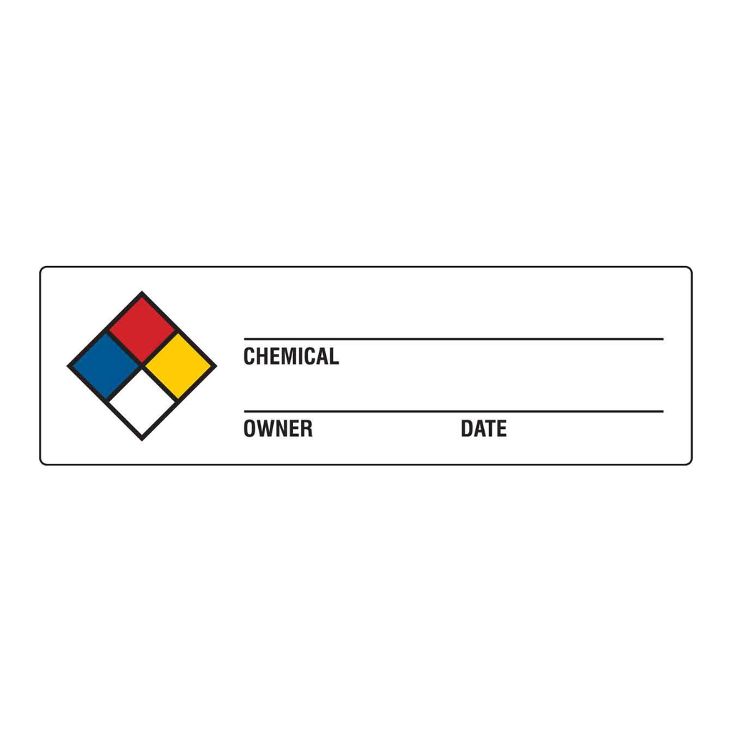Brady Chemical and Owner NFPA Labels