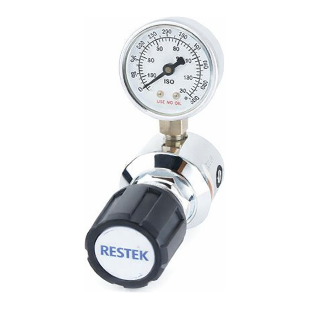 Restek Line Regulator, Brass, Single Stage, Ultra High Purity Outlet Pressure: 0-150psig