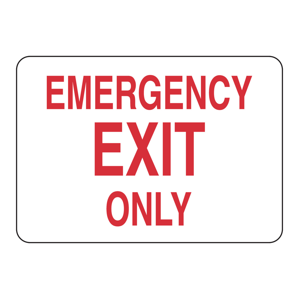 Brady Emergency Exit Only Sign