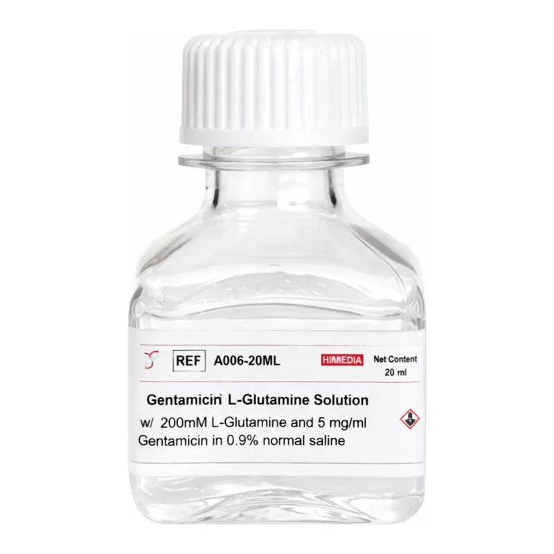 Himedia Gentamicin L-Glutamine Solution w/ 200mM L-Glutamine and 5 mg/ml Gentamicin in 0.9% normal saline