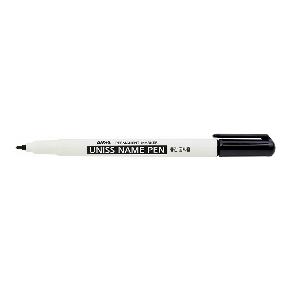 OFFICENEX 아모스 유니스 네임펜 흑색 (0.5mm~1.0mm)