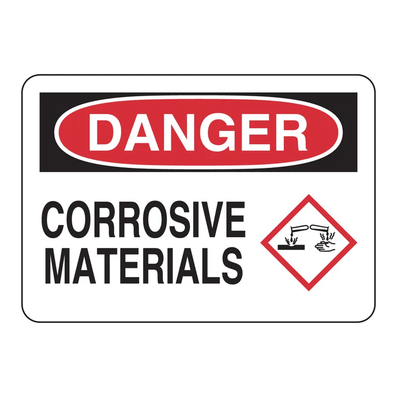Brady DANGER Corrosive Materials Sign