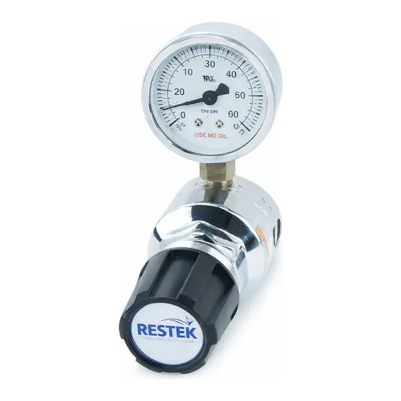 Restek Line Regulator, Brass, Single Stage, Ultra High Purity Outlet Pressure: 0-50psig