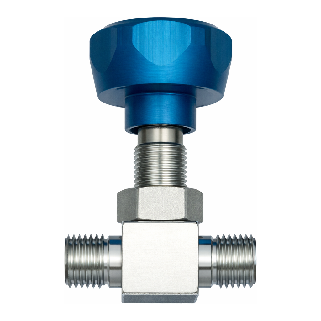 Restek Metering Control Valve, 1/4in Male NPT x 1/4in Male NPT 3500psig DOT press rating, Stainle