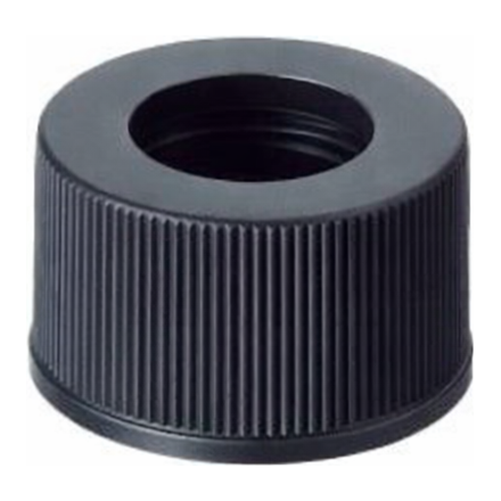 Restek Vial Caps, Black Polypropylene Open Hole Pack of 1000