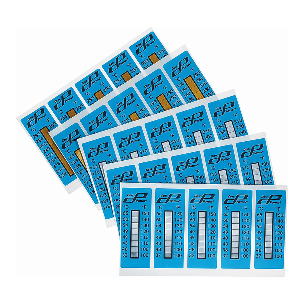 Thermo Fisher Scientific Irreversible 8-Point Vertical Temperature Label, 160-230°F/71-110°C