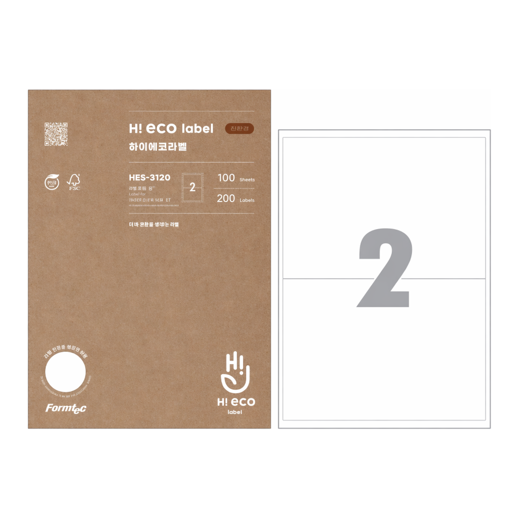 OFFICENEX 하이에코라벨(HEQ-3120/20매/2칸/폼텍)친환경 인증 상품