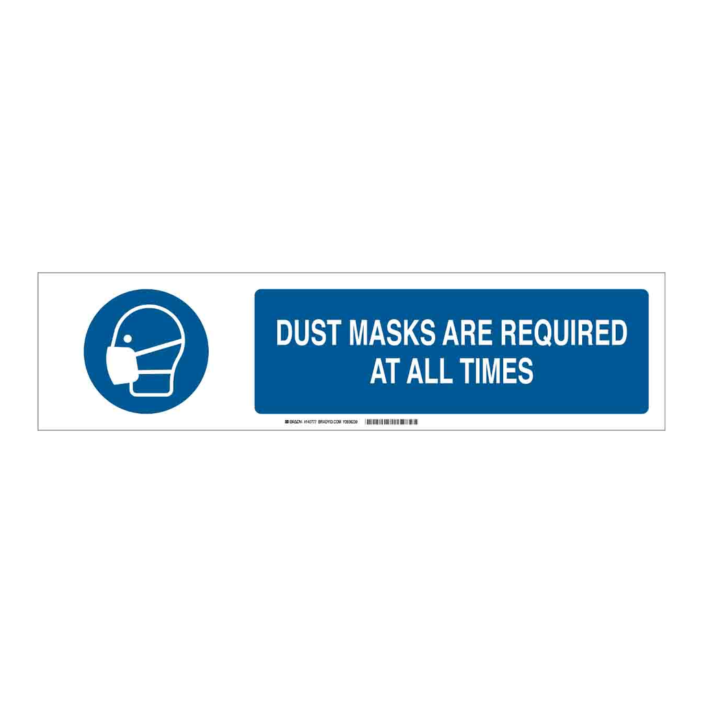 Brady Dust Masks Are Required At All Times Slider Sign