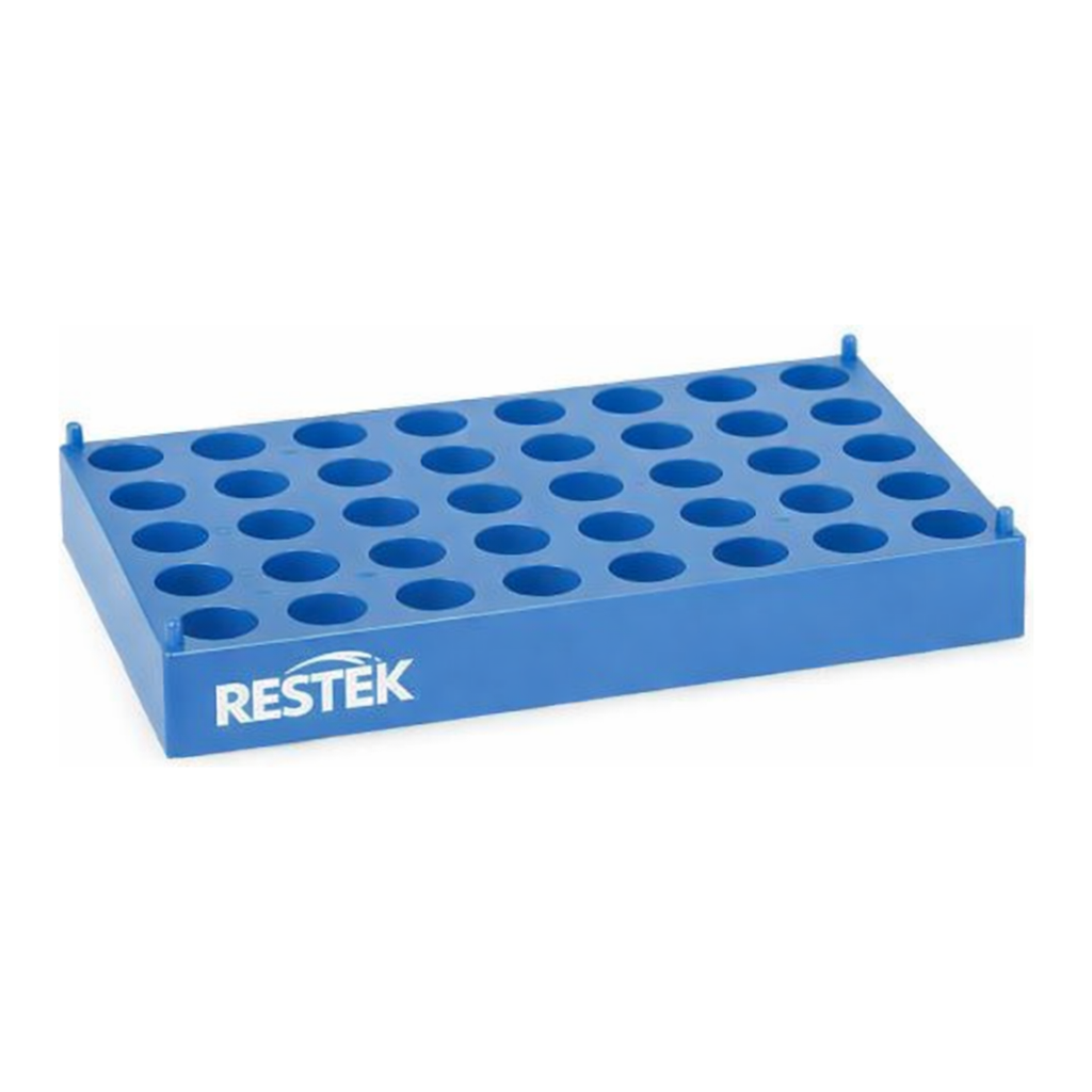 Restek Vial Storage Rack, for 12 x 32mm Vials, 50 Vial Capacity, Polypropylene, 5-pk