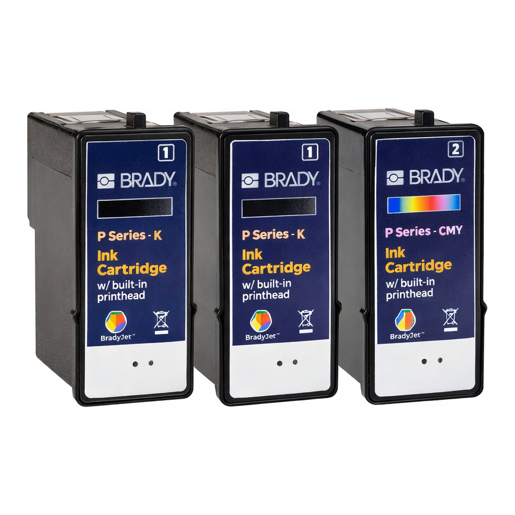 Brady J7300 Inkjet Printer Ink Multipack Cartridges - 1 Cyan Magenta Yellow, 2 Black