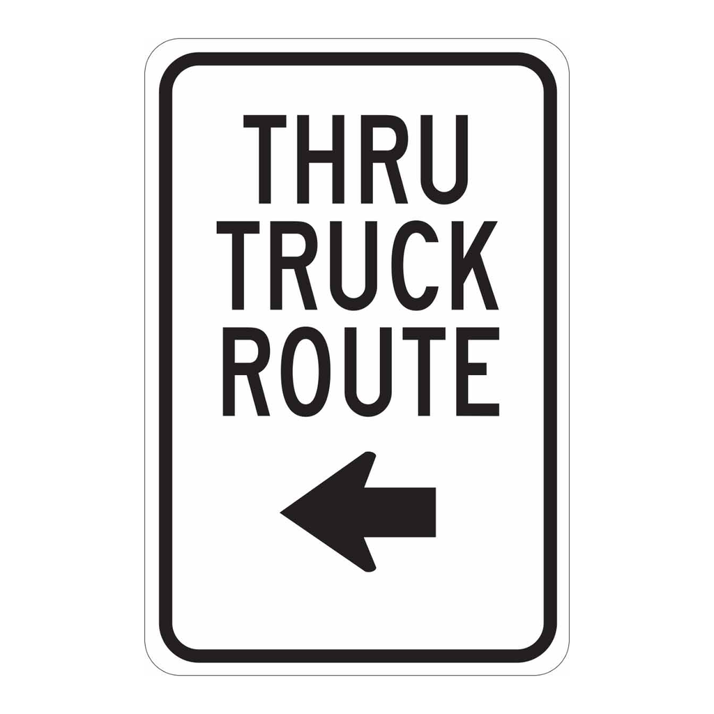 Brady Thru Truck Route Sign