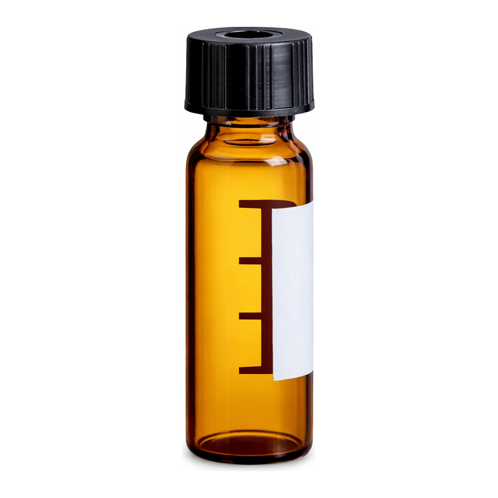 Waters TruView pH Control LCMS Certified Amber Glass, 12 x 32 mm Screw Neck Vial, with Cap and PTFE/Silicone Septum , 2 mL Volume, 100/pk