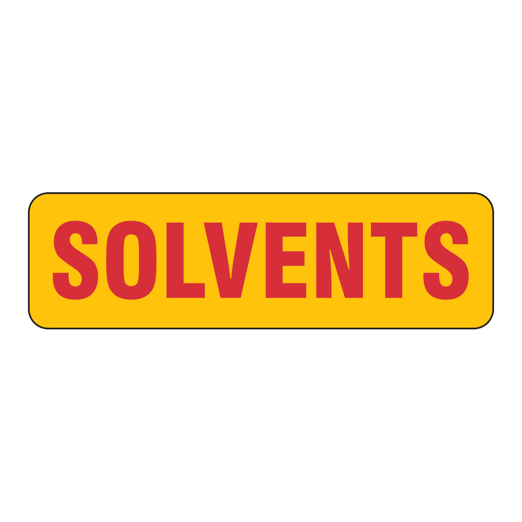 Brady SOLVENTS Label