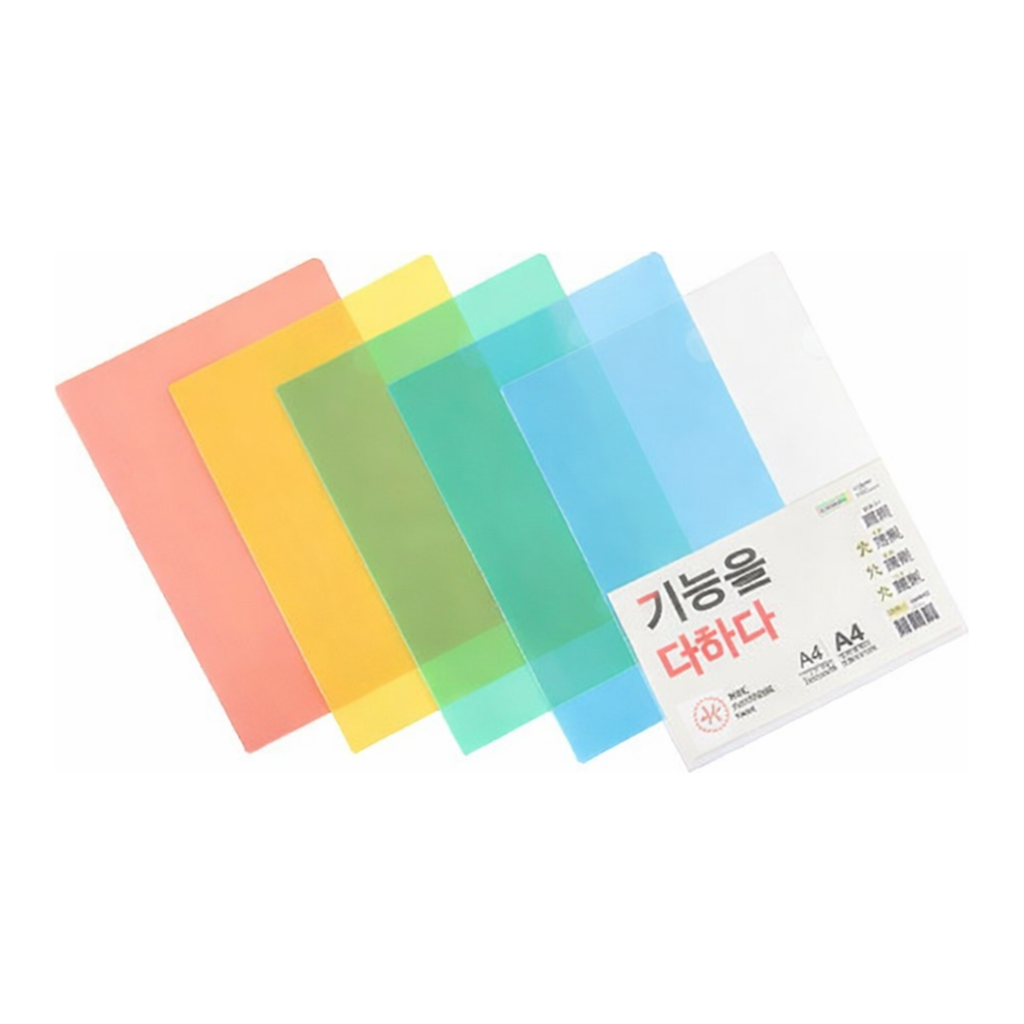 OFFICENEX 문화 고투명 클리어홀더(A4/10매/팩/노랑/F492-74)