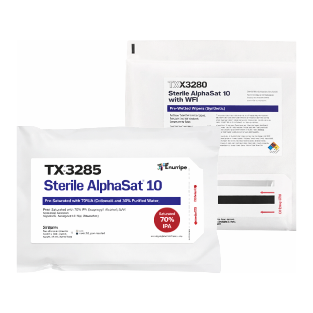 Texwipe ALPHASAT WITH VECTRA ALPHA 10 PRE-WETTED CLEANROOM WIPERS, STERILE