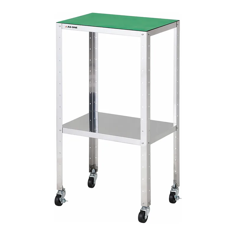 AS ONE Stainless Steel Conductive Wagon, Assembly Type, with Conductive Mat, 460 x 310 x 809, mmand others