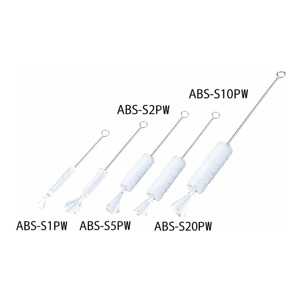 AS ONE Syringe Wash Brush (PBT Hair) WHITE 160 x 50 x φ7 mmand others