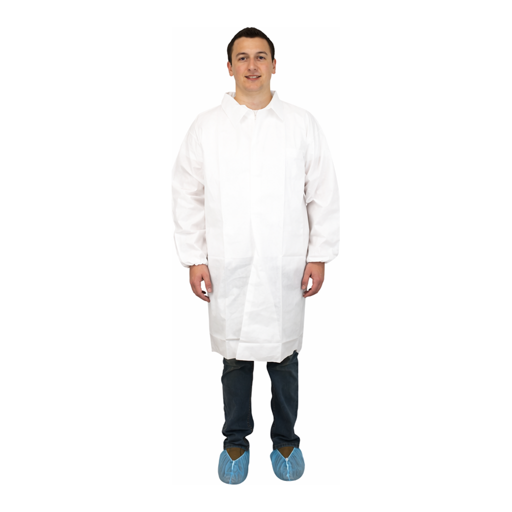 AS ONE Laboratory Coat, Micro Porous, M, 30pcs Includedand others