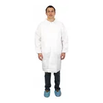 AS ONE Laboratory Coat, Micro Porous, M, 30pcs Includedand others