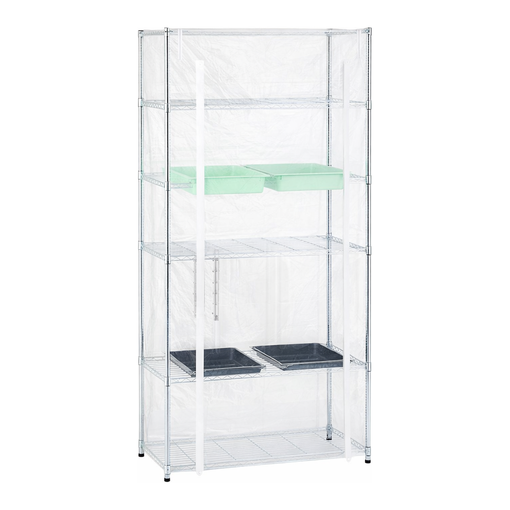 AS ONE Equipment Drying Rack (With Basket and Curtain) Main Unit Set