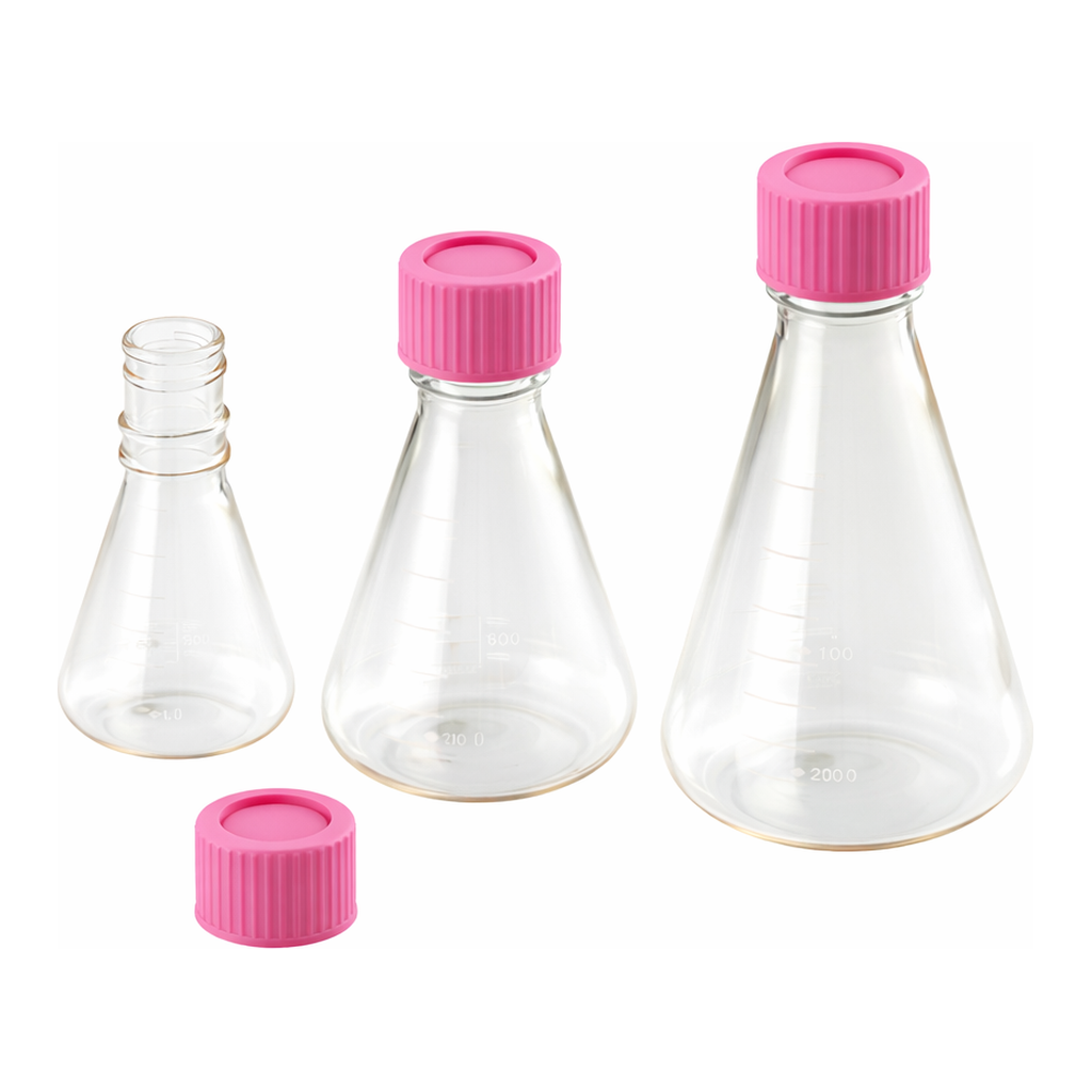 AS ONE Violamo Disposable Sterilized Erlenmeyer Flask 125 mL Normal Cap, 24 Piecesand others