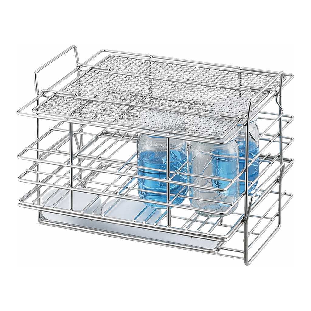 AS ONE Sample Bottle Stand (Stacking) Mesh Lid