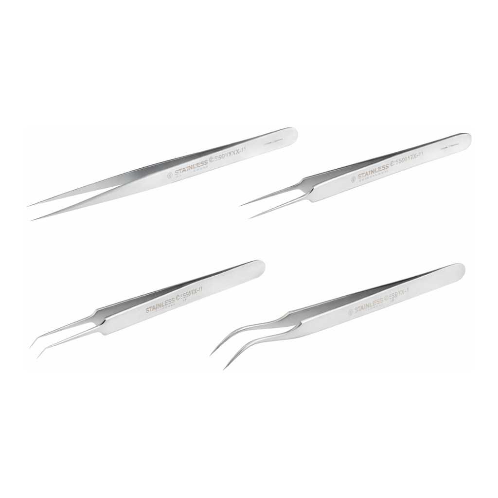 Daihan Science Hammacher Hi-grade Micro Forceps, 0.15~0.4mm Fine Tip, L110/115mm, CrNi 18/8, R