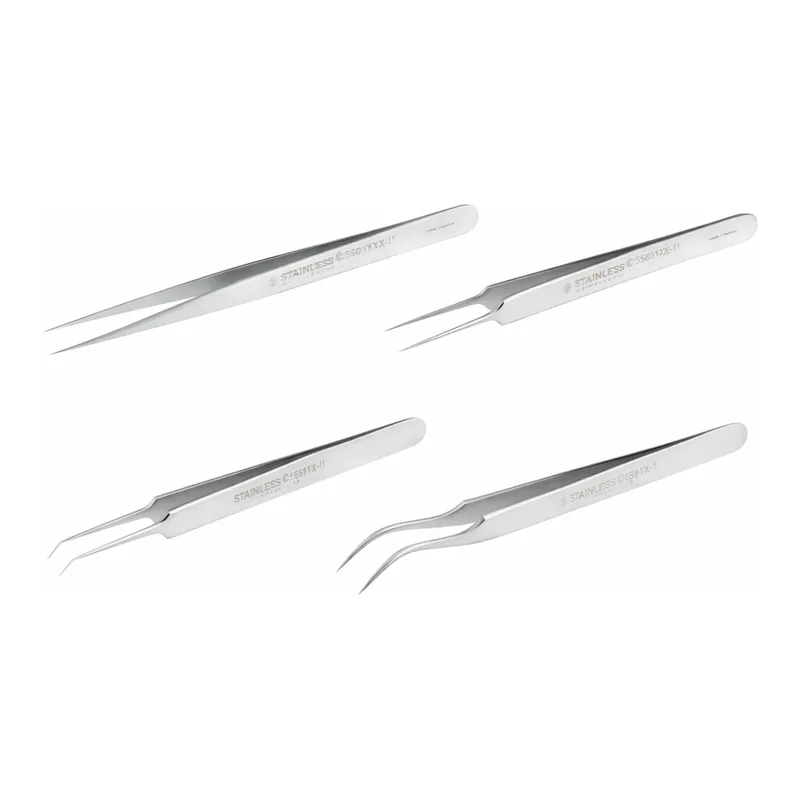 Daihan Science Hammacher Hi-grade Micro Forceps, 0.15~0.4mm Fine Tip, L110/115mm, CrNi 18/8, R