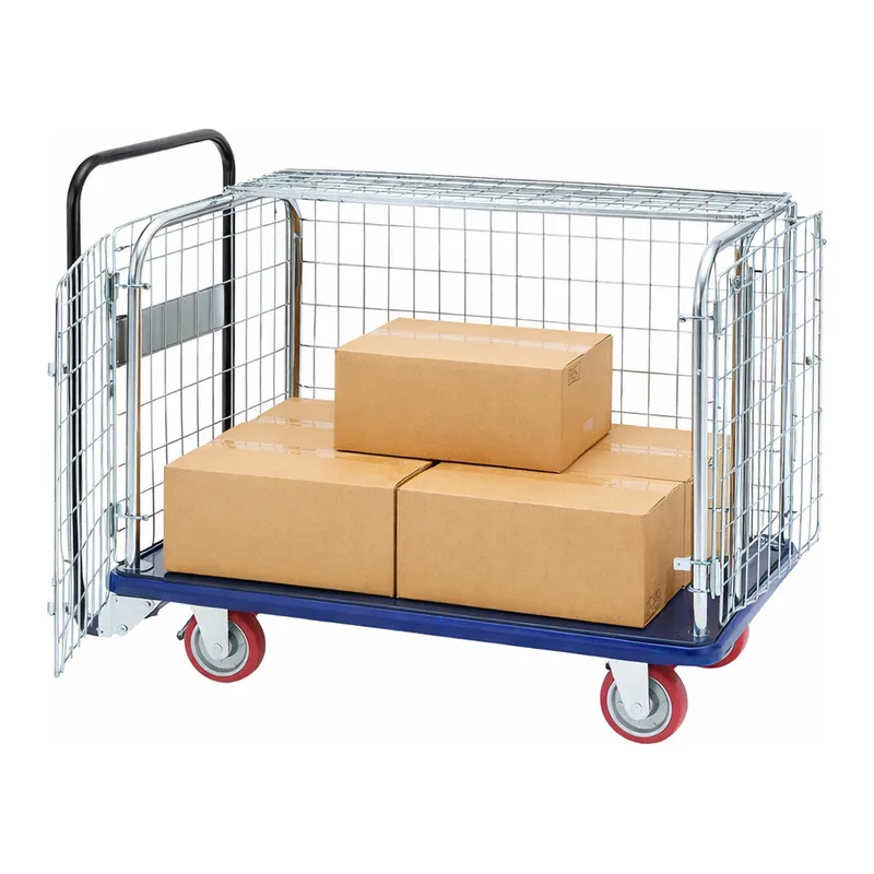AS ONE Five-sided Wire mesh Cart, 5면 철망 대차