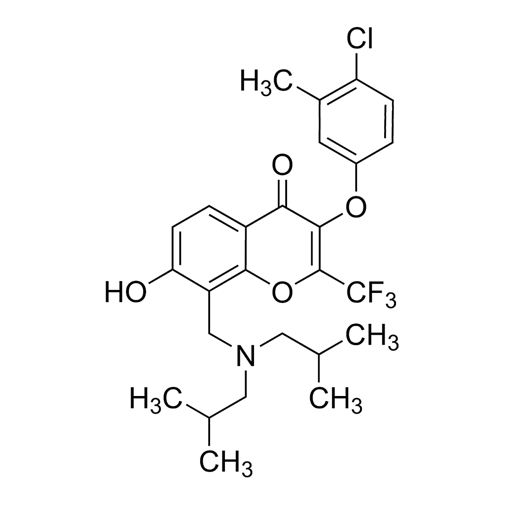 Merck 3-(4-Chloro-3-methylphenoxy)-8-[(diisobutylamino)methyl]-7-hydroxy-2-(trifluoromethyl)-4H-chromen-4-one