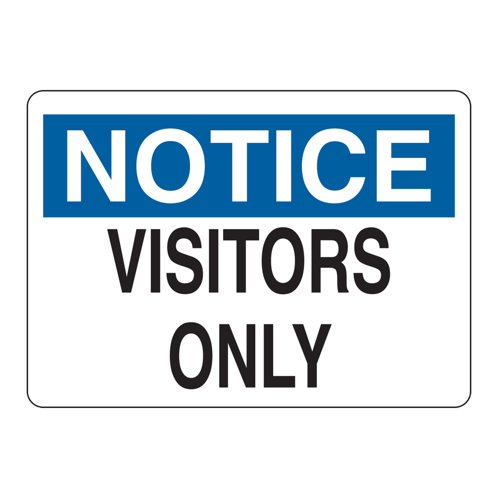 Brady PARKING Visitors Only Sign