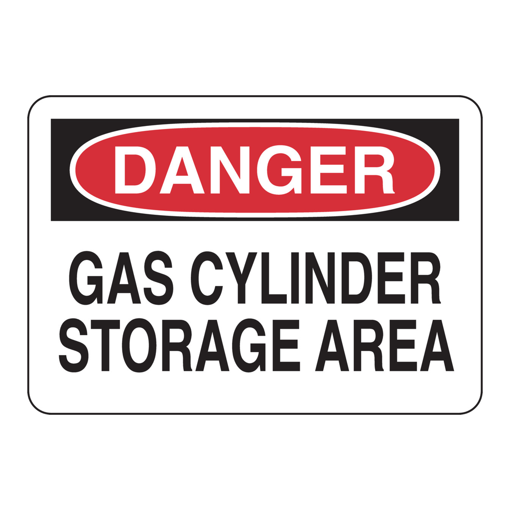 Brady DANGER Gas Cylinder Storage Area Sign