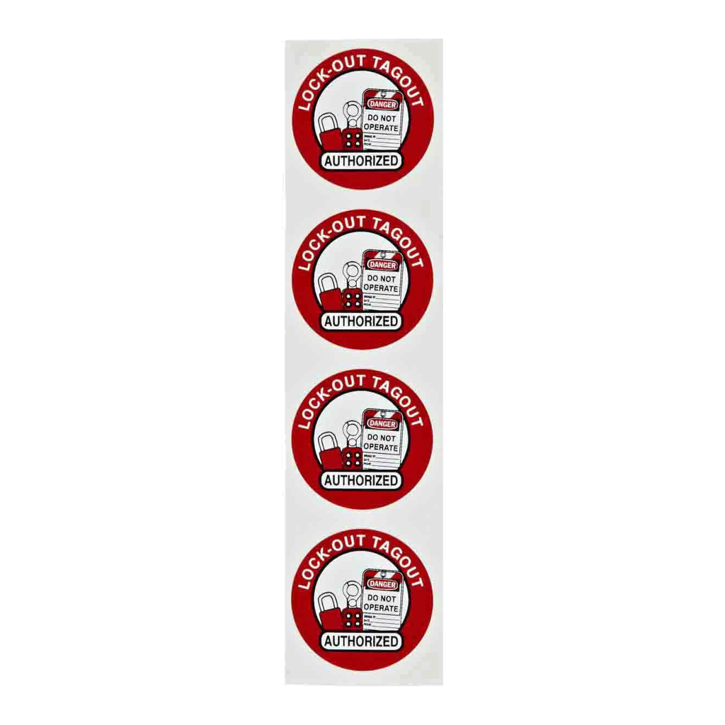 Brady LOCKOUT TAGOUT AUTHORIZED Hard Hat Labels