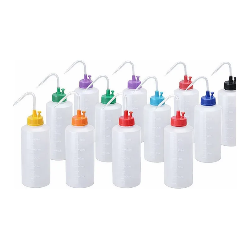 AS ONE NT Colorful Washing Bottle (Wide-mouth) B type, 250mL, 12 pieces, NT 세척병 (광구) B타입, 250mL, 1팩(12개)
